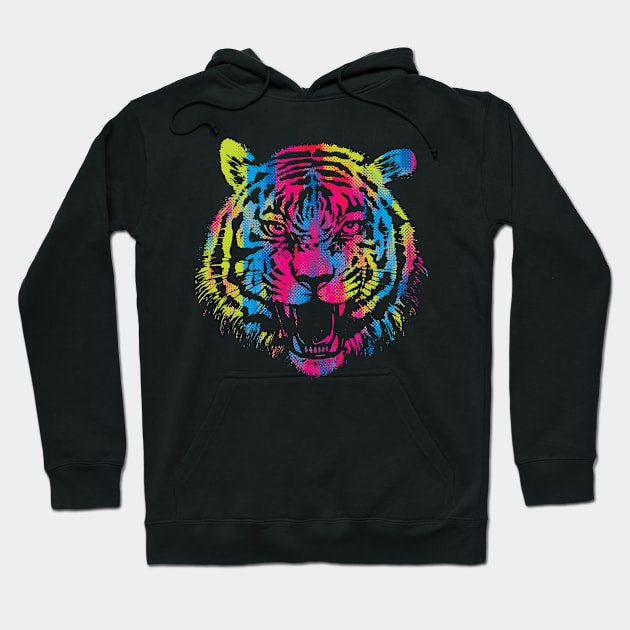 Vibrant Tiger Hoodie by Daletheskater